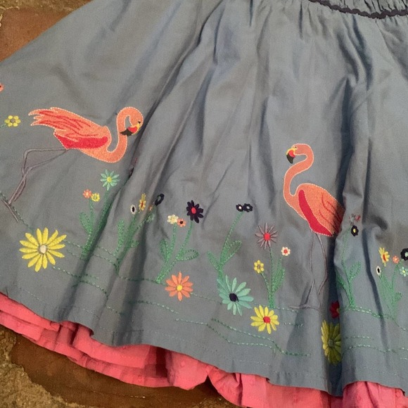 Monsoon Girls Flamingo Skirt SIZE 12-13 Yrs Elastic Waistband - Picture 2 of 6